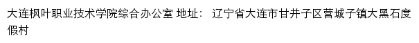 大连枫叶职业技术学院综合办公室网站详情