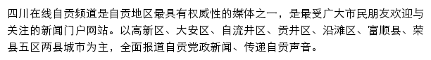 四川在线自贡频道网站详情