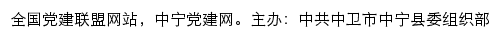 中宁党建网（中共中卫市中宁县委组织部）网站详情