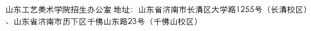 山东工艺美术学院招生信息网网站详情