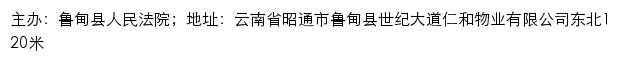 鲁甸县人民法院司法信息网网站详情