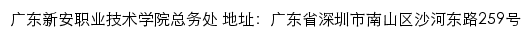 广东新安职业技术学院总务处网站详情