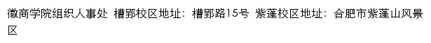 徽商学院组织人事处网站详情